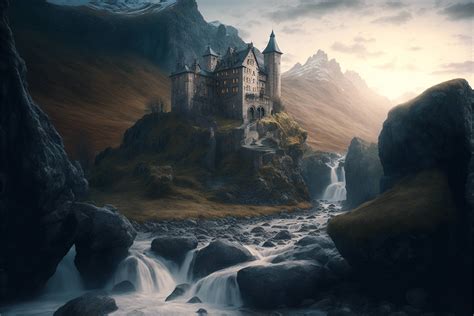 Free AI art images of medieval castle background