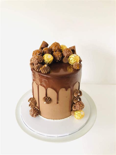 Ferrero Rocher Chocolate Drip Cake My Baker