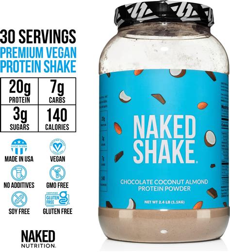 Naked Shake Prote Na En Polvo De Almendras Y Coco Con Sabor A