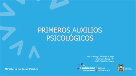 Primeros Auxilios Psicologicos Manejo De Afrontamiento Resiliencia Ppt