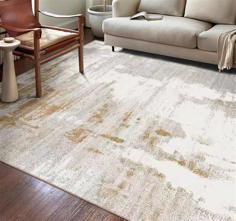 Vivorug Washable Rug Ultra Soft Area Rug 8x10 Non Slip Abstract Rug