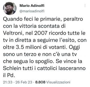 Mario Adinolfi Attacca Elly Schlein I Cattolici Dovrebbero