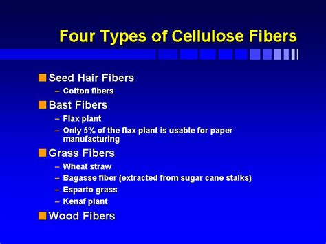 Four Types Of Cellulose Fibers