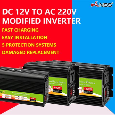 Nss Pure Sine Wave Inverter 12v To 220v Hybrid Solar Inverter Pure Sine