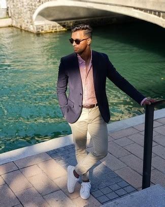 Navy Blazer With Pink Dress Shirt Outfits For Men Ideas Outfits