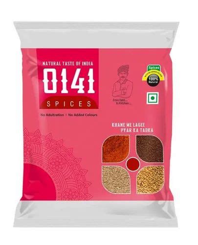 Laminated Rotogravure 3 Layer Spice Pouch At Rs 210 Kilogram Masala