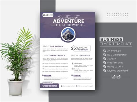 Simple Travel Flyer design template on Behance