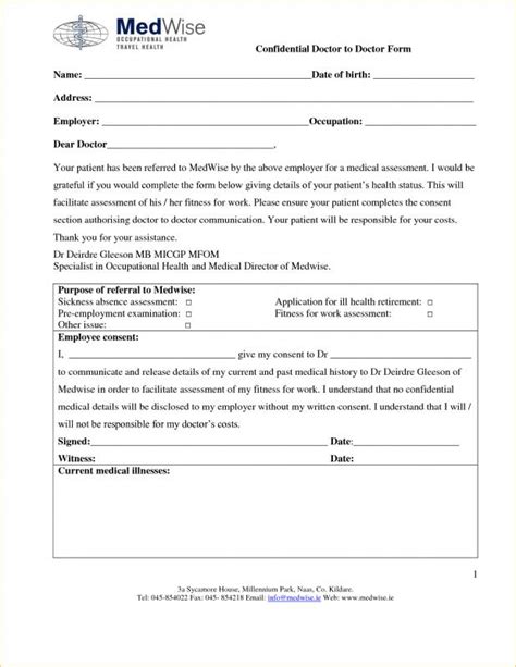 Free Fill In The Blank Doctors Note Template Business