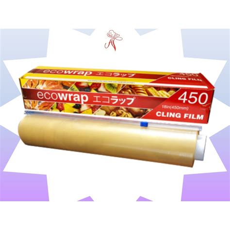 Ecowrap Mm In Cling Film Food Wrap With Cutter Shopee Malaysia