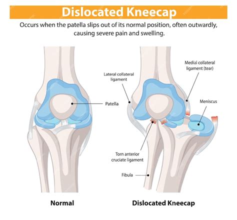 Free Vector | Dislocated Kneecap Illustration