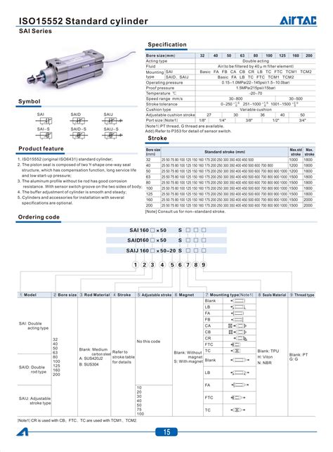 SAI63X800 Xi lanh AirTac dòng SAI