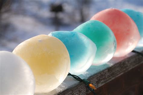 Colored Ice Balls A Great Winter Kid Activity Woods And Water