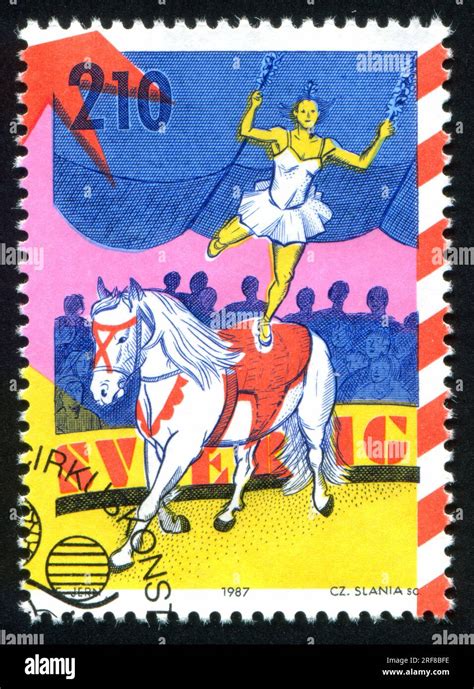 Sweden Circa Stamp Printed By Sweden Shows Equestrian Circa