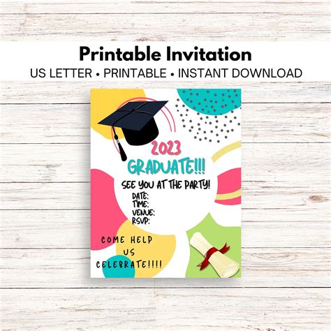 Printable Graduation Party Invitation - Etsy