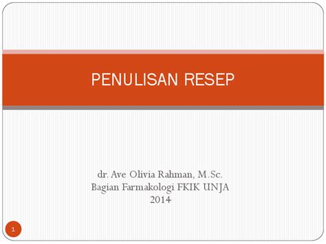 Pdf Penulisan Resep