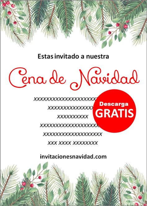 Invitaciones Para Cena De Navidad Invitaciones Navidad