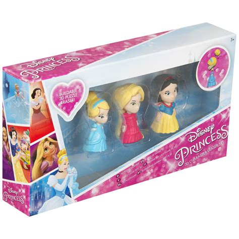 Disney Princess 3d Puzzle Erasers 3pk Assortment Wilko