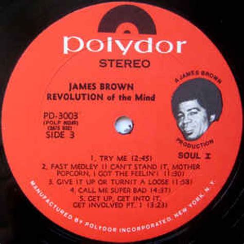 1971 Polydor LP Revolution Of The Mind The James Brown SuperFan Club