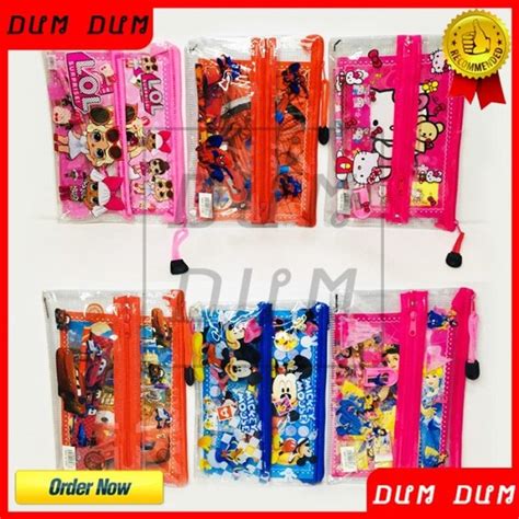 Jual T Set 808 Alat Tulis 5 In 1 Paket Kotak Pensil Karakter Lucu