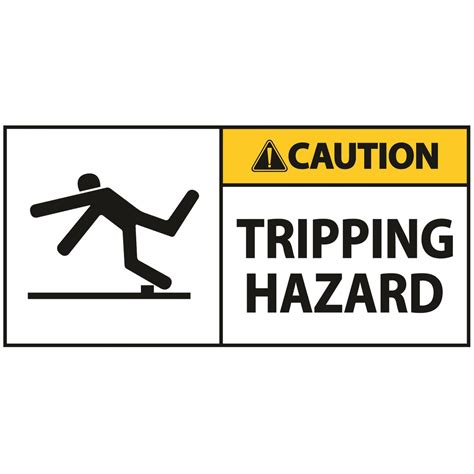 Tripping Hazard Safety Signs Collection Tripping Hazard Health