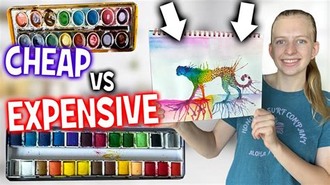 Cheap Vs Expensive Art Part 2 Watercolor Youtube