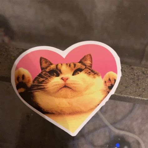 Free: Heart cat sticker - Stickers - Listia.com Auctions for Free Stuff