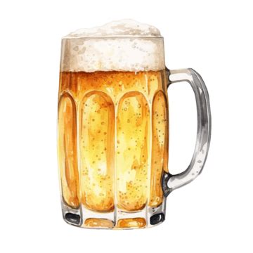 Beer Watercolor Illustration Beer Alcohol Watercolor Png Transparent