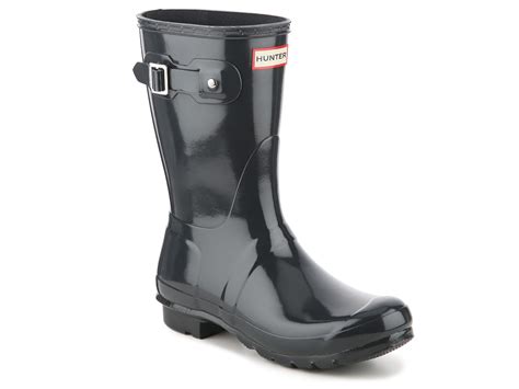 HUNTER Original Short Gloss Rain Boot - Women's - Free Shipping | DSW