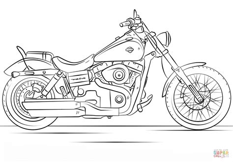 Harley Davidson Motorcycle Coloring Pages