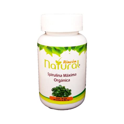 Spirulina M Xima Org Nica En Tabletas Rinc N Natural