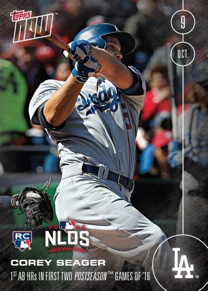 Dodgers Blue Heaven Another Corey Seager Nlds Playoff Topps Now