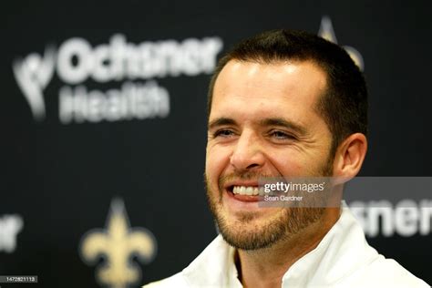 Quarterback Derek Carr Of The New Orleans Saints Speaks To Members Of News Photo Getty Images