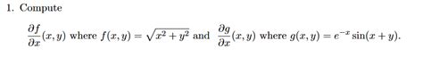 Solved Computedelfdelx X Y ﻿where F X Y X2 Y22 ﻿and