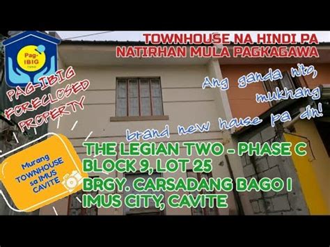 Murang Townhouse Under PAG IBIG Foreclosed Properties For Bid Located