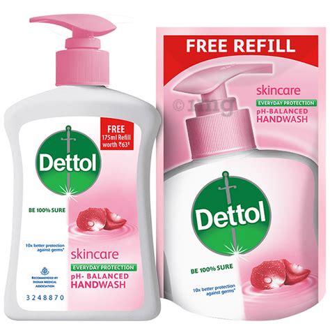 Dettol Skincare Liquid Handwash 200ml With Skincare Liquid Handwash Refill 175ml Buy Combo Pack