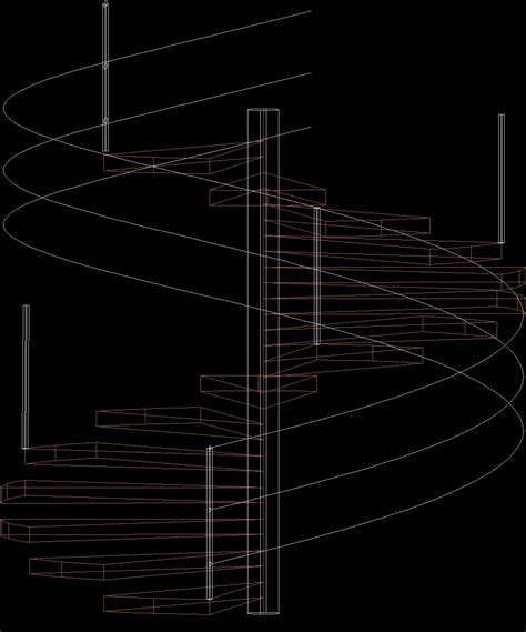 Spiral Staircase DWG Block For AutoCAD Designs CAD