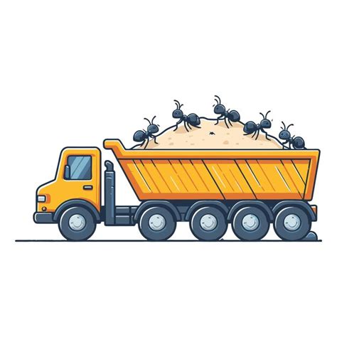 Premium Vector Dump Truck Vector Illustration