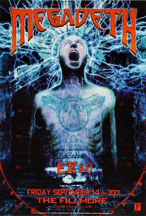 Megadeth Vintage Concert Poster from Fillmore Auditorium, Sep 14, 2001 ...