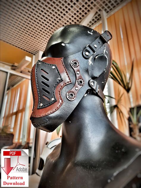 Pattern Pdf Leather Steampunkdieselpunk Mask V25 Etsy