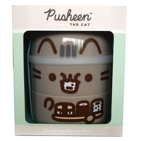 Pusheen The Cat Stacked Round Bento Lunch Box Kawaii Ts