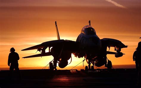 Sunset Aircraft Carrier Wallpaper Fighter Jets Fighter Aircraft