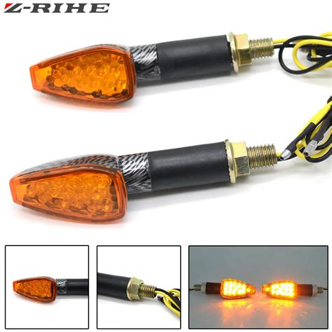 Universal Motorcycle Black LED Turn Signal Light Indicators Blinker