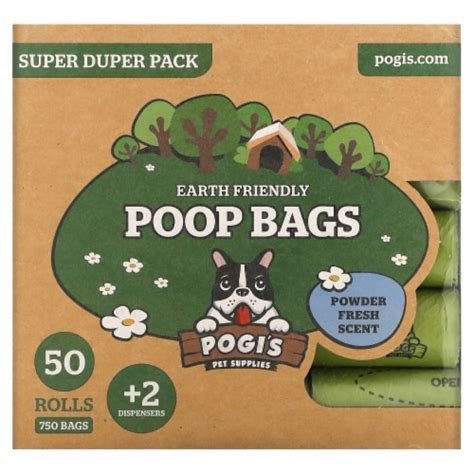 Pogis Pet Supplies Earth Friendly Poop Bags Super Duper Pack Powder