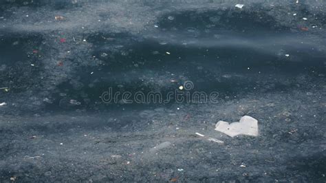 Water Pollution with Garbage on Water Stock Video - Video of riverbank ...