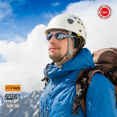 Ears Protection Thermal Helmet Liner Winter Reflective Beanie from