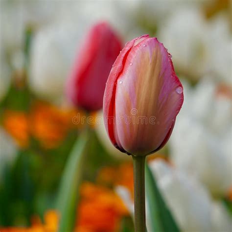 Tulip N Rojo En El Jard N En Primavera Tulipanes En La Naturaleza Foto