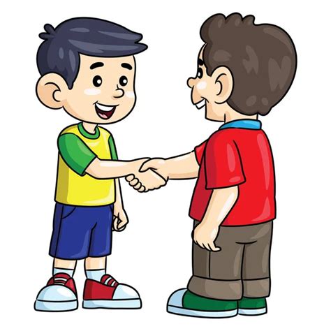 Kids shaking hands Vector Art Stock Images | Depositphotos