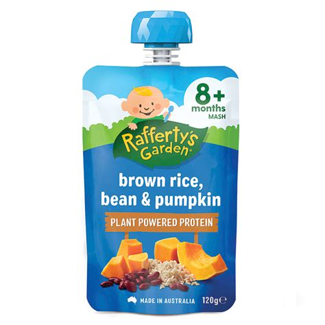 Brown Rice Bean Pumpkin Baby Food Pouch Rafferty S Garden