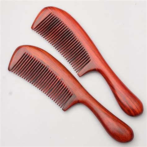 Natural Rosewood High End Fine Tooth Wooden Hair Comb Pureglo Naturals