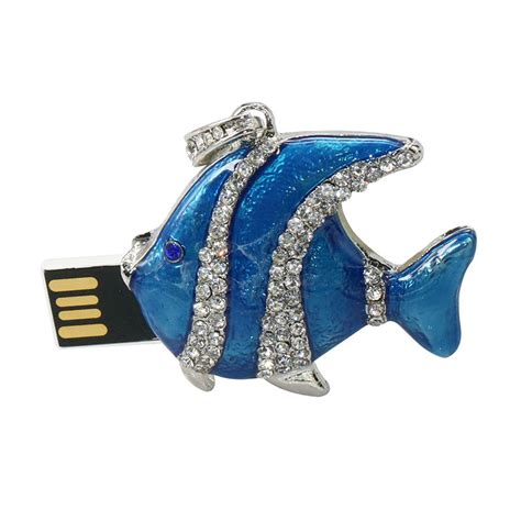 New Design Diamond Fish Usb Flash Drives U Disk Cheaper